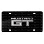 Ford Mustang GT 3D Logo on Logo Pattern Black Aluminum License Plate