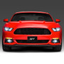 Ford Mustang GT 3D Logo on Logo Pattern Black Aluminum License Plate