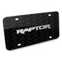 Ford F-150 Raptor 3D Logo on Logo Pattern Black Aluminum License Plate