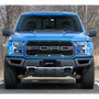 Ford F-150 Raptor 3D Logo on Logo Pattern Black Aluminum License Plate