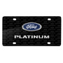 Ford F-150 Platinum 3D Logo on Logo Pattern Black Aluminum License Plate