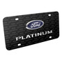 Ford F-150 Platinum 3D Logo on Logo Pattern Black Aluminum License Plate