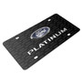 Ford F-150 Platinum 3D Logo on Logo Pattern Black Aluminum License Plate