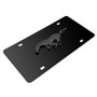 Ford Mustang 3D Black Pony Logo on Black Stainless Steel License Plate