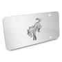 Ford Bronco 3D Chrome Logo on Mirror Chrome Stainless Steel License Plate