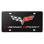 Chevrolet Corvette C6 Grand Sport 3D Logo Black Metal License Plate