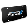 Chevrolet Corvette C6 ZR1 3D Logo Black Metal License Plate