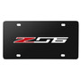 Chevrolet Corvette C7 Z06 3D Logo Black Metal License Plate