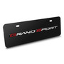 Chevrolet Corvette C6 Grand Sport 3D Logo 12" x 4.25" European Look Black Half-Size Stainless Steel License Plate