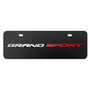 Chevrolet Corvette C7 Grand Sport 3D Logo 12" x 4.25" European Look Black Half-Size Stainless Steel License Plate