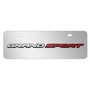 Chevrolet Corvette C7 Grand-Sport in 3D Logo 12" x 4.25" European Look Chrome Half-Size Stainless Steel License Plate