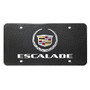 iPick Image UV Textured Graphic 100% Real Black Carbon Fiber License Plate - Cadillac Escalade