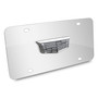 Cadillac Crest 3D Chrome Metal Logo on Chrome Stainless Steel License Plate
