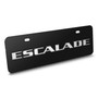 Cadillac Escalade 3D Name 12" x 4.25" European Look Black Half-Size Stainless Steel License Plate