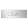 Cadillac 3D Script Name 12" x 4.25" European Look Chrome Half-Size Stainless Steel License Plate