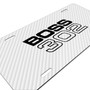 Ford Mustang Boss 302 White Carbon Fiber Look Graphic Special Aluminum Metal License Plate