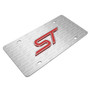 Ford Focus ST 3D Logo on Logo Pattern Brushed Aluminum License Plate