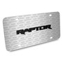 Ford F-150 Raptor 3D Logo on Logo Pattern Brushed Aluminum License Plate