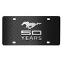 Ford Mustang 50 Years 3D Logo Black Carbon Fiber Patten Steel License Plate