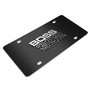 Ford Boss 302 3D Logo on Black Carbon Fiber Patten Stainless Steel License Plate