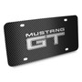 Ford Mustang GT 3D Logo Black Carbon Fiber Patten Stainless Steel License Plate