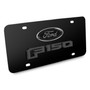 Ford F-150 2015 up 3D Dark Gray Logo on Black Stainless Steel License Plate