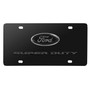 Ford Super-Duty 3D Dark Gray Logo on Black Stainless Steel License Plate