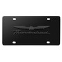 Ford Thunderbird 3D Dark Gray Logo on Black Stainless Steel License Plate