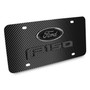 Ford F-150 2015 up 3D Dark Gray Logo on Black Carbon Fiber Pattern Stainless Steel License Plate