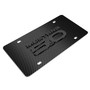 Ford Mustang 5.0 3D Dark Gray Logo on Black Carbon Fiber Pattern Stainless Steel License Plate