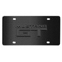 Ford Mustang GT 3D Dark Gray Logo on Black Carbon Fiber Pattern Stainless Steel License Plate