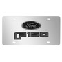 Ford F-150 2015 up 3D Dark Gray Logo on Mirror Chrome Stainless Steel License Plate