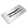 Ford Thunderbird 3D Dark Gray Logo on Mirror Chrome Stainless Steel License Plate