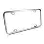 Slim Chrome Steel License Plate Frame with 4 Holes, Lifetime warranty