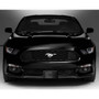 Ford Mustang 3D Black Pony Logo on Black Carbon Fiber Pattern Stainless Steel License Plate