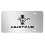 Ford Mustang Tri-Bar 3D Mirror Chrome Stainless Steel License Plate