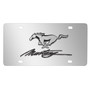 Ford Mustang Pony and Script 3D Mirror Chrome Stainless Steel License Plate