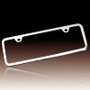 Slim Half-size Polished Steel License Frame