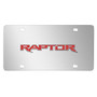 Ford 150 Raptor in Red 3D Mirror Chrome Stainless Steel License Plate