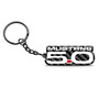 Ford Mustang GT 5.0 Black Real Carbon Fiber Logo Shape Cut Key Chain