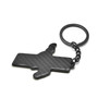 Ford Mustang Tri-Bar Black Real Carbon Fiber Logo Shape Cut Key Chain