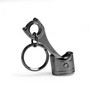 Ford Logo Black-Chrome Finish Engine Piston and Rod Metal Key Chain