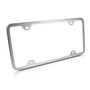 Slim Brushed Stainless Steel 4 Holes License Plate Frame