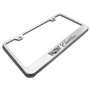 Cadillac Crest Logo Brushed Stainless Steel License Plate Frame