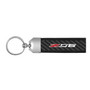 Chevrolet Corvette C7 Z06 Real Carbon Fiber Strap with Black Leather Stitching Edge Key Chain