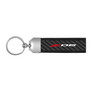 Chevrolet Corvette C8 Z06 Real Carbon Fiber Strap with Black Leather Stitching Edge Key Chain