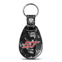 Ford ST LED Printed on Real Forged Carbon Fiber Tear-Drop Style Key Chain