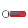 Lincoln Red PU Leather Strap Gunmetal Gray Metal Bar LED Printed Logo Key Chain