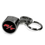 Dodge R/T Logo in Red Black-Chrome Finish Engine Piston and Rod Metal Key Chain