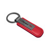 Dodge Charger R/T Classic Red PU Leather Strap Gunmetal Gray Metal Bar LED Printed Logo Key Chain